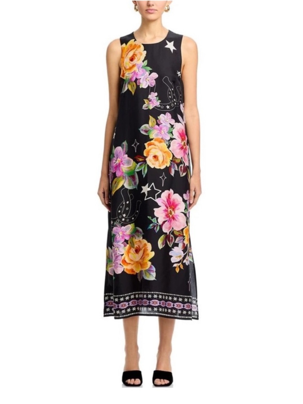 NWT JOHNNY WAS JADE KAROLINA TEA LENGTH DRESS - Picture 5 of 13